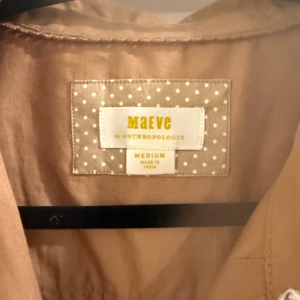Maeve The Bennett button down poplin top, size M - Picture 4 of 7